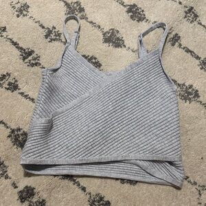 Aerie Heather Gray Ribbed Tank